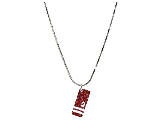 Dior Collar Red Trotter de plata Roja