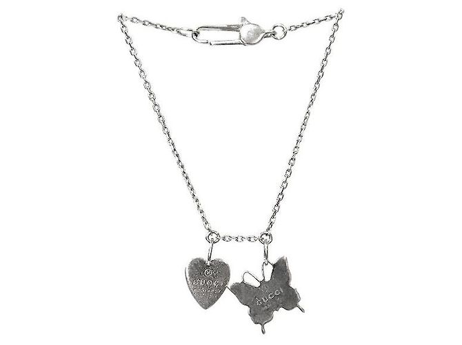 Gucci Pulsera de Plata Corazón Mariposa