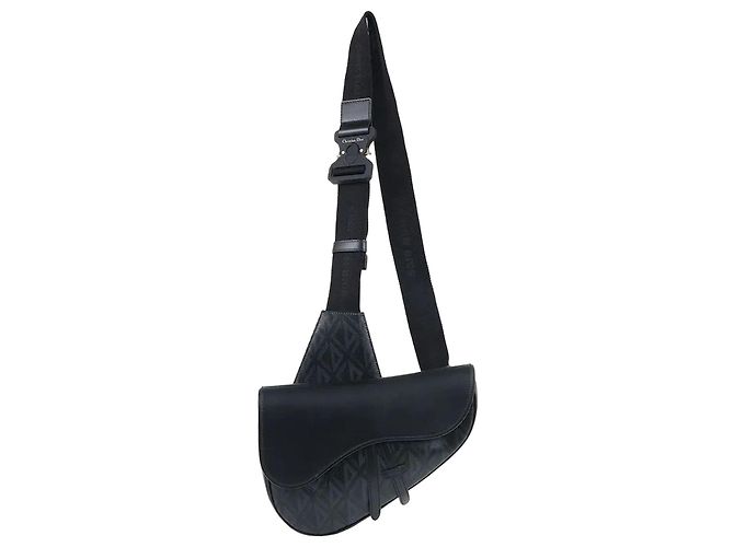 Dior Borsa Saddle CD Diamond da uomo Nera Nero