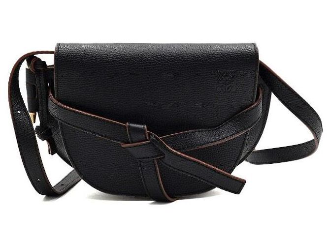 Loewe Borsa a spalla e crossbody Mini Gate in vitello nero