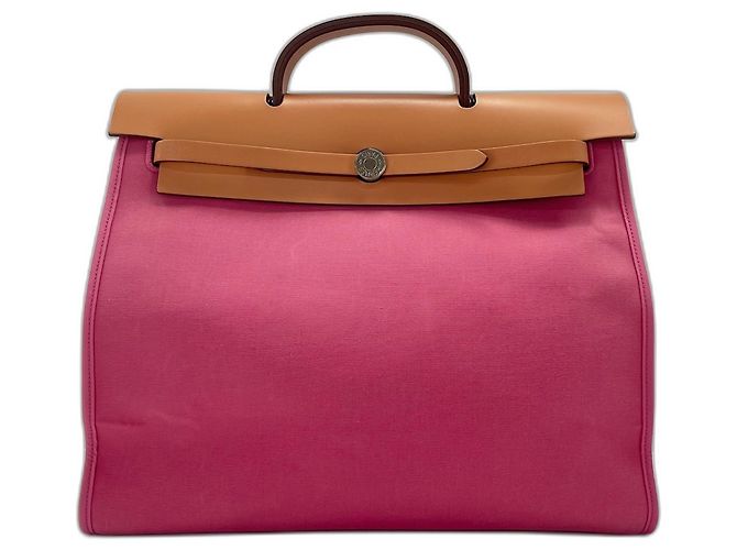 Hermès Borsa Tote Hermes Herbag MM Rosa