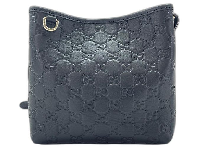 Borsa Secchiello Gucci Nano Logo Embossed Spalla Black Nero