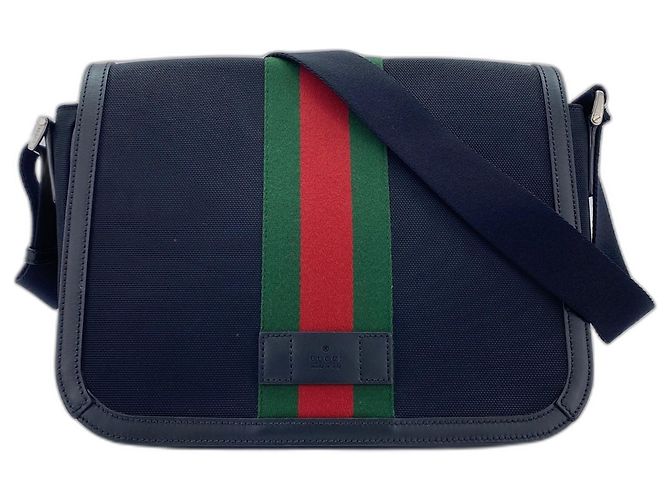 Borsa a tracolla Gucci Web Techno, Black Nero