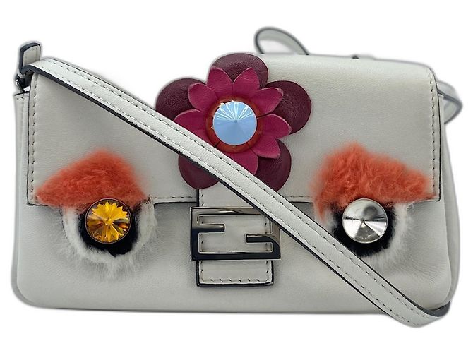 Borsa a spalla Micro Bucket Fendi Bianco