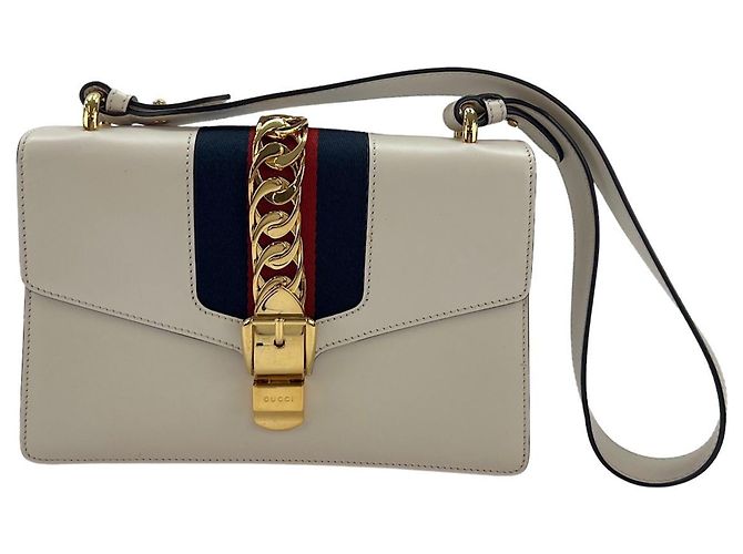 Borsa a tracolla Gucci Sylvie Small Bianco