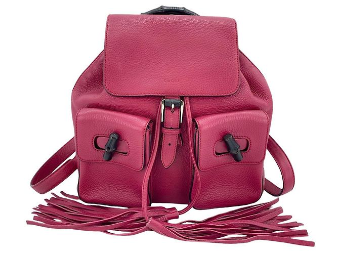 Zaino Gucci rosa con nappe