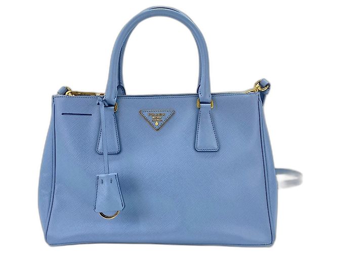 Borsa a spalla/mano Prada Galleria in blu