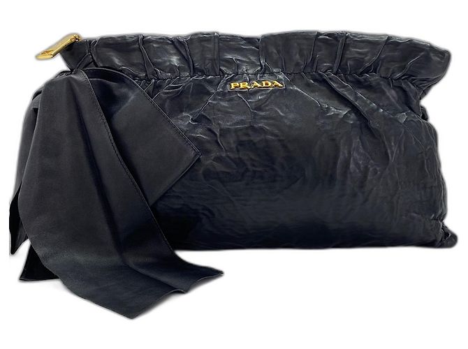 Borsa a Clutch Prada Nera Nero