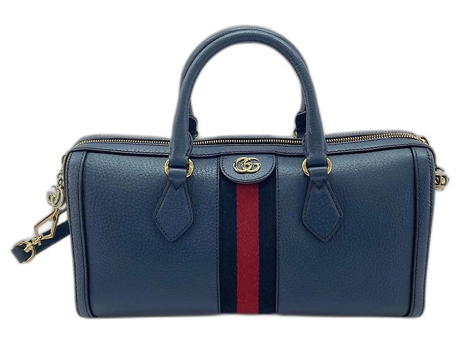 Borsa Boston Gucci Ophidia in Navy Blu navy