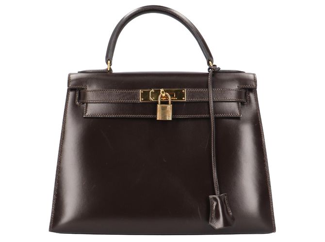 Hermès Borsa Hermes Kelly 28 Marrone Marrone scuro