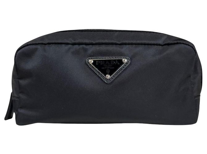 Bolso de mano de nylon Prada Negro