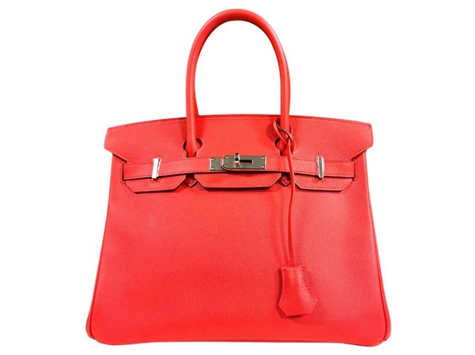 Hermès Bolsa Hermes Birkin 30 em couro Epsom rosa