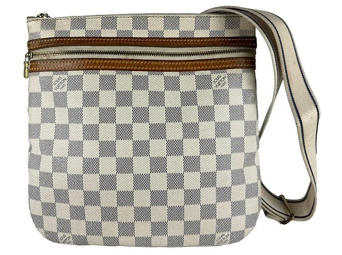 Bolsa de Ombro Pochette Louis Vuitton Damier Azur Cru