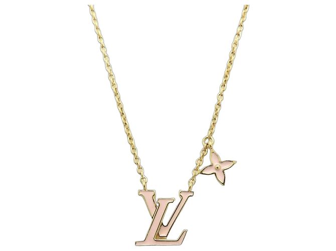 Collar de esmalte Louis Vuitton LV Iconic M01215 Dorado
