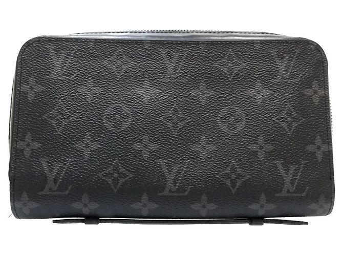 Cartera larga Louis Vuitton Monogram Eclipse Negro