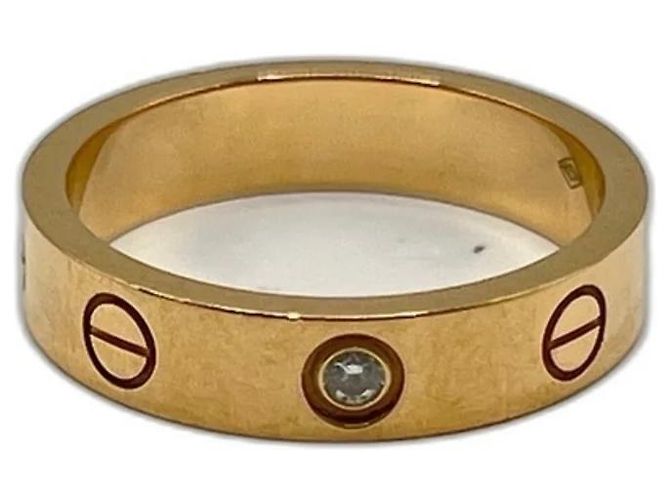 Cartier Love Diamond Ring in Gold Golden