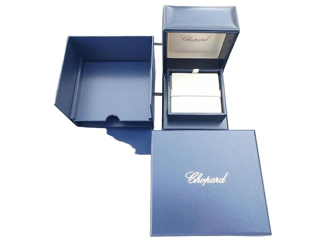 Chopard jewelry box for earrings Blue Beige