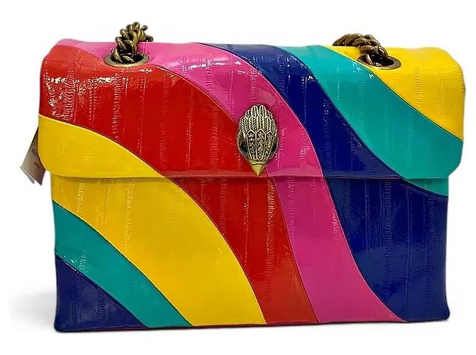 Kurt Geiger Bolso de hombro de piel charol arcoíris Multicolor