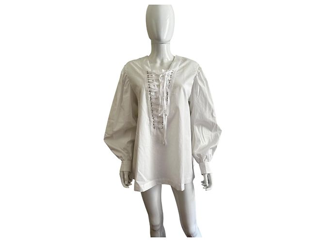 Comme Des Garcons Camicia bianca con allacciatura Bianco