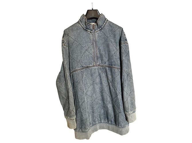 Autre Marque Stella McCartney vestido em denim acolchoado Azul