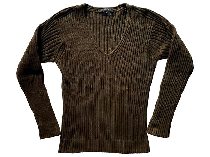 Gucci Pullover aus Baumwolle in Khaki Braun