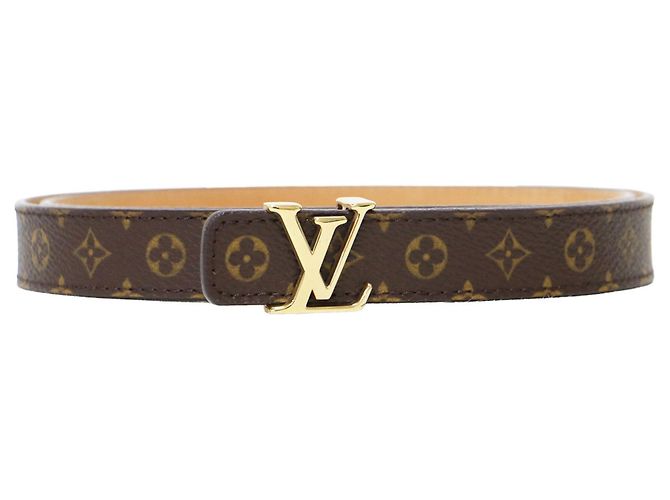 Cinto de couro Monogram Louis Vuitton Marrom Monograma