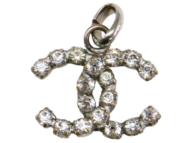 Chanel Coco Mark Anhänger mit Strass Silber