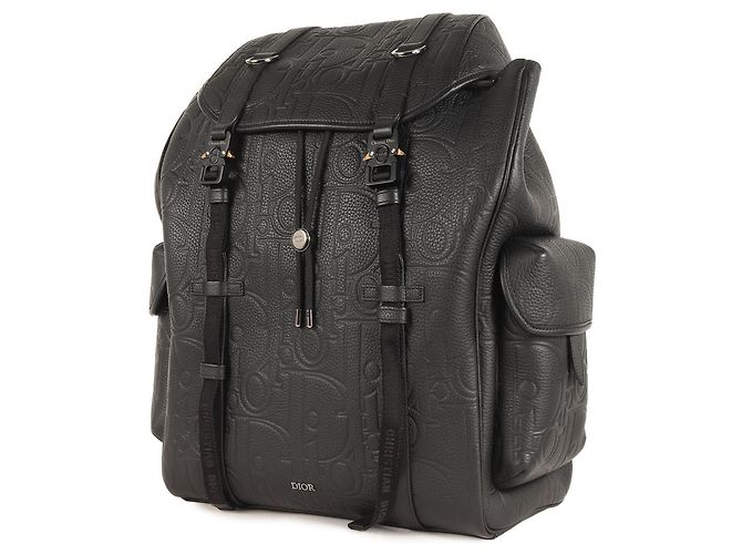 Christian Dior Black Leather Backpack