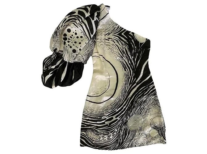 Autre Marque Aje asymmetrisches Kleid Schwarz