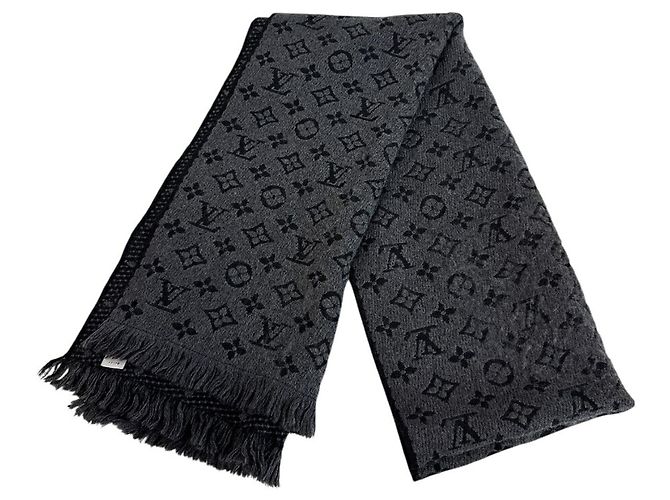 Sciarpa Louis Vuitton Monogram Classic Marrone Nero