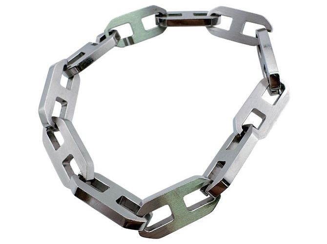 Hermès Bracciale con charm Maillon in argento sterling Hermes
