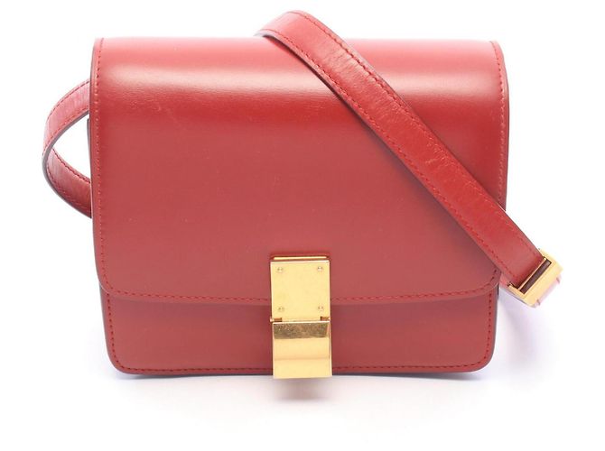 16 Céline Celine Classic Small Schultertasche Rot