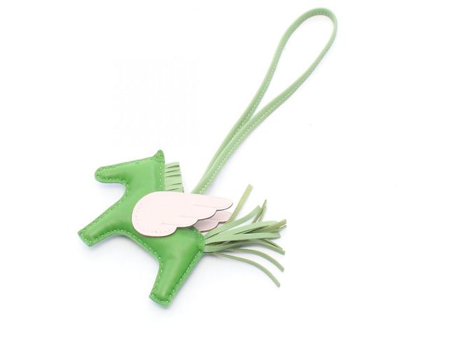 Hermès Hermes Rodeo Pegasus PM Handbag Charm Rose Vert