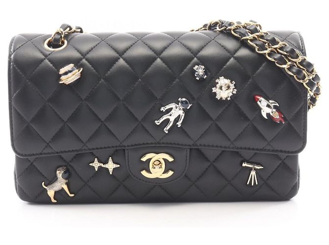Borsa a tracolla Chanel Matelassé Double Flap Nero