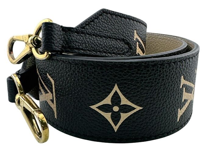 Louis Vuitton Noir Leather Shoulder Strap Black