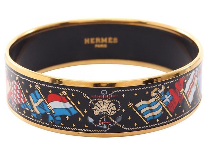 Hermès Hermes EMAGLE GM Bangle Black Multiple colors Golden