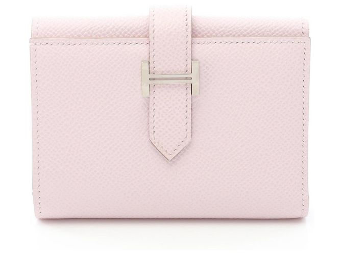 Hermès Hermes Bearn Combination Mauve Pale Tri-fold Wallet Purple