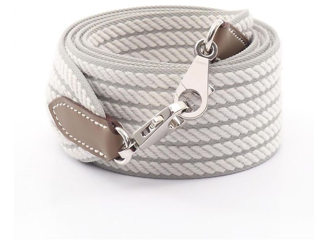 Hermès Hermes Bandoulière Shoulder Strap Marron Blanc