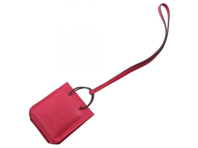 Hermès Charm per borsa in pelle rosa Hermes