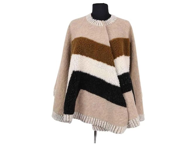 Maje multicolored wool coat Multiple colors