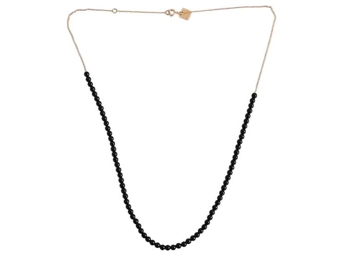 Collana nera Ginette Ny in oro rosa Nero