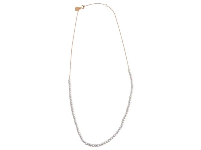 Collar Ginette Ny Gris en Oro Rosa