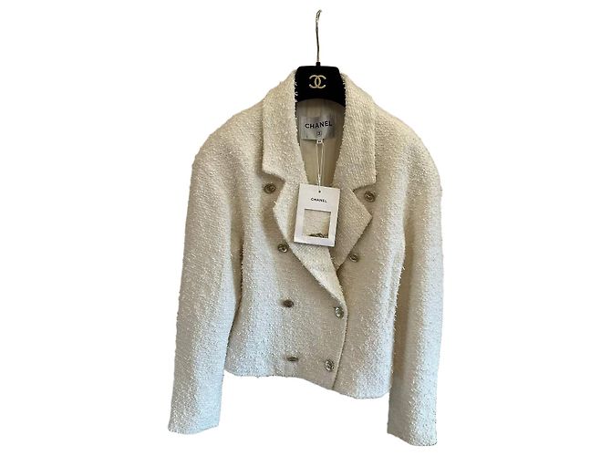 Chaqueta Chanel Ecru de Algodón Talla 34 Multicolor