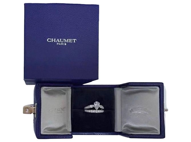 Anillo Chaumet de platino talla 51 Multicolor