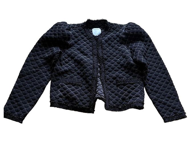 Pull Sandro Noir en Polyamide Multicolore