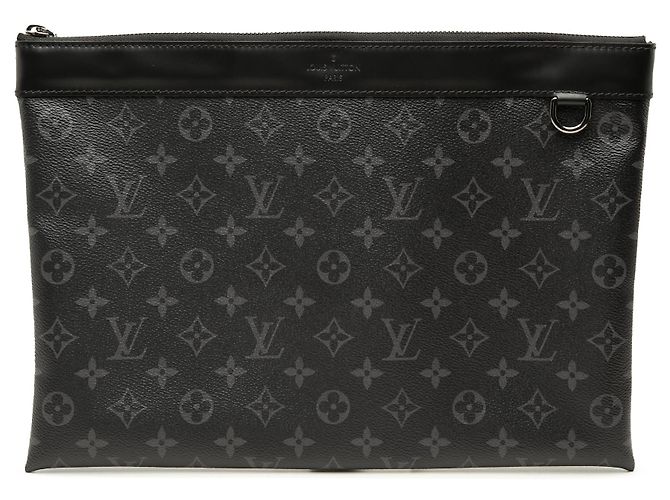 Borsa a Pochette GM Louis Vuitton Monogram Eclipse Discovery Nera Nero