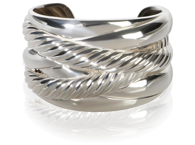 Bracciale Wide Crossover in argento sterling David Yurman