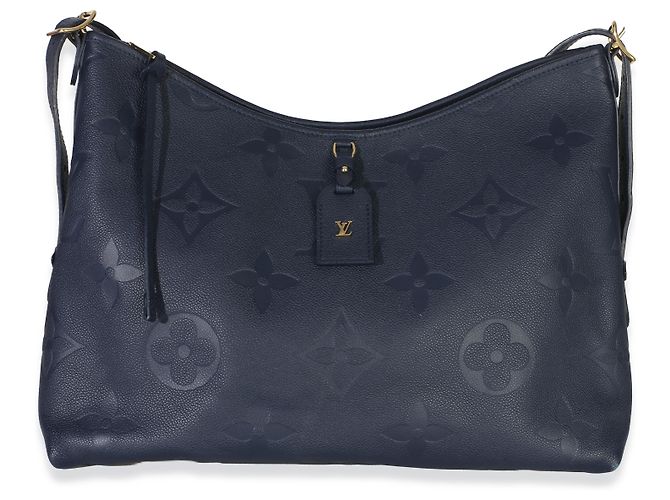 Louis Vuitton Navy Giant Monogram Empreinte Carryall MM Blue