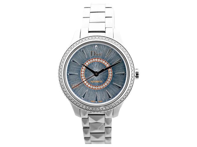 Relógio Dior Montaigne CD152510 FU6977 SS AT com mostrador azul