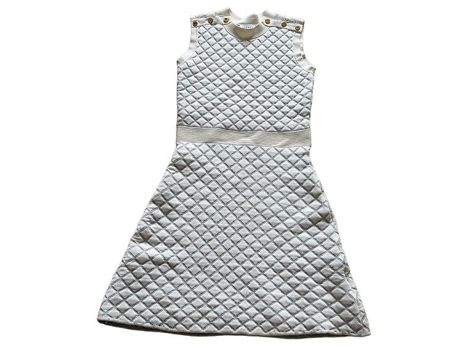 Vestido Sandro Branco de Viscose Multicor